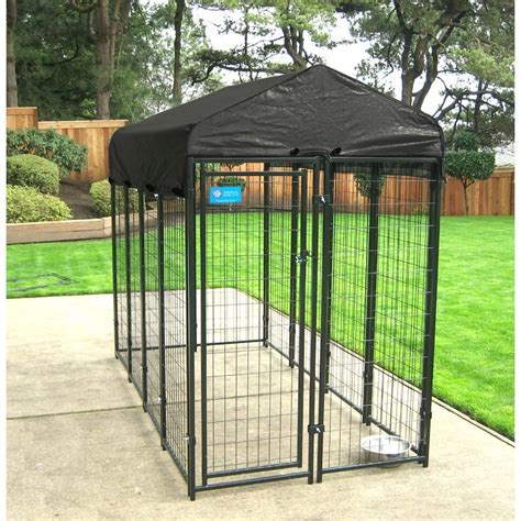 steel boxed kennel kit|welded dog kennel.